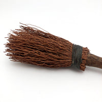 Primitive Straw Brush with Unfinished Wood Handle