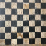 Oversized Antique Primitive Solid Wood Painted Checkers Gameboard