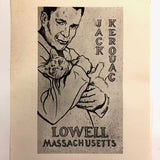 Jack Kerouac with Cat, Lowell Massachusetts, Vintage Print by Vassilios Giavis