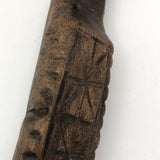 Carved Old Dark Wood Spoon with Wonderful Details