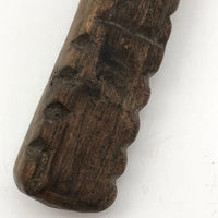 Carved Old Dark Wood Spoon with Wonderful Details