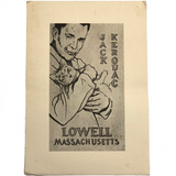 Jack Kerouac with Cat, Lowell Massachusetts, Vintage Print by Vassilios Giavis