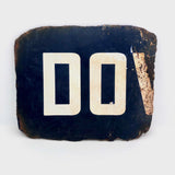 Blue and White Porcelain Enamel Old Street Sign Fragment: DO / ST.