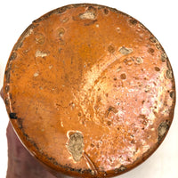 Antique Orange Glazed Earthenware Pinch Bottles, Presumed North Carolina - SOLD INDIVIDUALLY