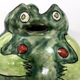 Happy Vintage Mexican Talavera Frog Shaped Pitcher