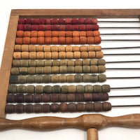 Rainbow Colored Vintage Wooden Abacus with Handle