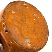 Antique Orange Glazed Earthenware Pinch Bottles, Presumed North Carolina - SOLD INDIVIDUALLY