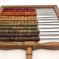 Rainbow Colored Vintage Wooden Abacus with Handle