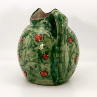 Happy Vintage Mexican Talavera Frog Shaped Pitcher