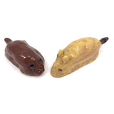 Charming Pottery Mouse and Mole - A Pair