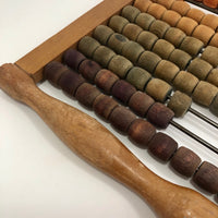 Rainbow Colored Vintage Wooden Abacus with Handle