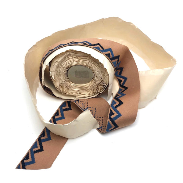 Roll of Fine Embroidered French Silk Ribbon or Trim