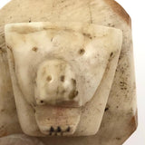 Tiny Alaskan Inuit Carved Bone Bear Head Charm