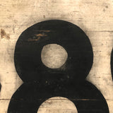 $895 Section Black on White Old Painted Wooden Sign