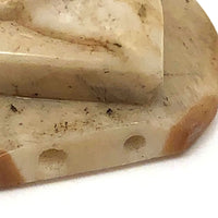 Tiny Alaskan Inuit Carved Bone Bear Head Charm