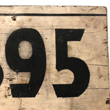 $895 Section Black on White Old Painted Wooden Sign