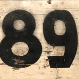 $895 Section Black on White Old Painted Wooden Sign