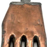 Cool Welded Copper Hand-Shaped Folk Art Flask/Sculpture