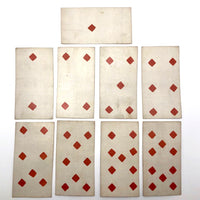 Nine Diamonds, Antique Playing Cards, Presumed Belgian, Late 18th C.