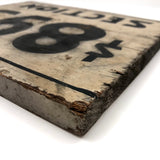 $895 Section Black on White Old Painted Wooden Sign
