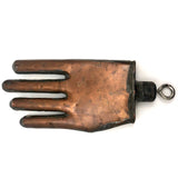 Cool Welded Copper Hand-Shaped Folk Art Flask/Sculpture
