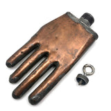 Cool Welded Copper Hand-Shaped Folk Art Flask/Sculpture