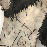 Wonderful Large Black and White Folk Art Cutout Dog, with Mends