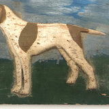 Relief Carved and Painted English Pointer in Landscape (Two of Two)