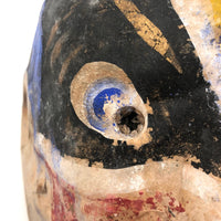 Colorfully Hand-painted Old Papier Mache Mask