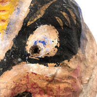 Colorfully Hand-painted Old Papier Mache Mask