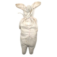 Very Sweet Old Handmade White Rabbit Child's Hot Water Bottle Holder