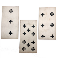 Three Clubs, Antique Playing Cards, Presumed Belgian, Late 18th C.