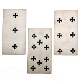 Three Clubs, Antique Playing Cards, Presumed Belgian, Late 18th C.