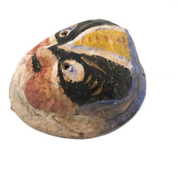 Colorfully Hand-painted Old Papier Mache Mask
