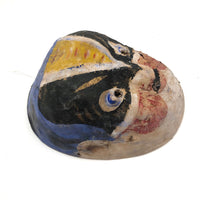 Colorfully Hand-painted Old Papier Mache Mask