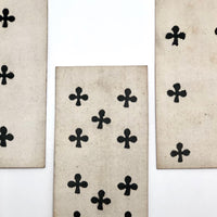 Three Clubs, Antique Playing Cards, Presumed Belgian, Late 18th C.
