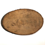 King's Automotive Service Handmade Sign on Log Slice