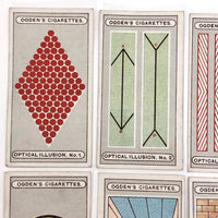 Complete Set of 25 Ogden's Optical Illusion Cards, 1920s