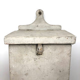 Old Handmade Wooden Wall Box or Mail Box with Clover or Club Shaped Cutout
