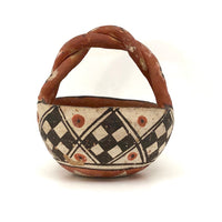 Lovely c. 1920s Isleta Pueblo Pottery Basket