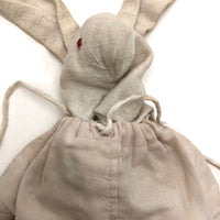 Very Sweet Old Handmade White Rabbit Child's Hot Water Bottle Holder