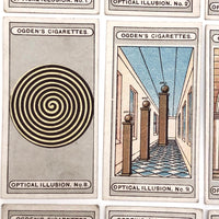 Complete Set of 25 Ogden's Optical Illusion Cards, 1920s