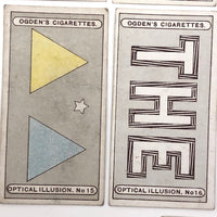 Complete Set of 25 Ogden's Optical Illusion Cards, 1920s