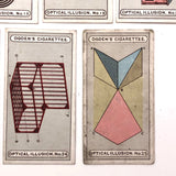 Complete Set of 25 Ogden's Optical Illusion Cards, 1920s