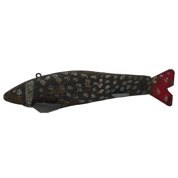 antique ice fishing lures "Vintage Lobster Fish Spear Decoy Book Synopsis Robert A 16" Leonard Enderson Wooden Ice