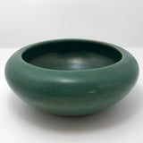 Matte Green Arts and Crafts Bowl, Presumed Zanesville