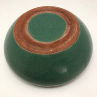 Matte Green Arts and Crafts Bowl, Presumed Zanesville