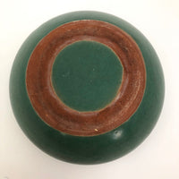 Matte Green Arts and Crafts Bowl, Presumed Zanesville