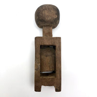 Old Carved Wooden Ball (Jug!) in Cage Whimsy with Ball on Top