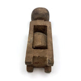 Old Carved Wooden Ball (Jug!) in Cage Whimsy with Ball on Top